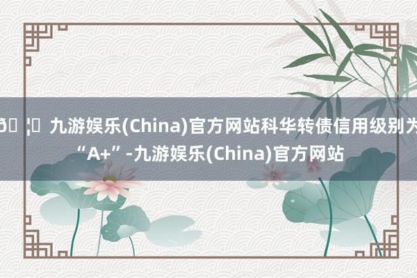 🦄九游娱乐(China)官方网站科华转债信用级别为“A+”-九游娱乐(China)官方网站