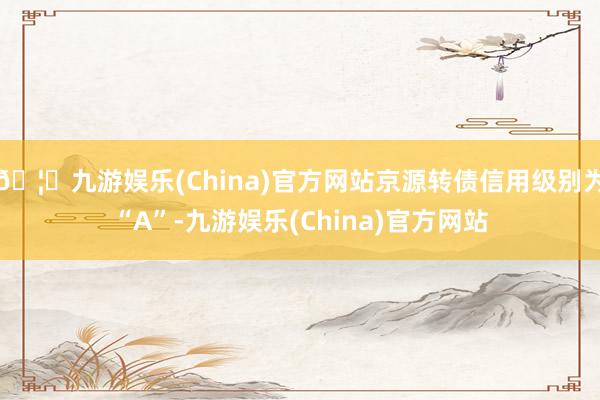 🦄九游娱乐(China)官方网站京源转债信用级别为“A”-九游娱乐(China)官方网站