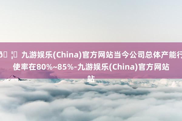 🦄九游娱乐(China)官方网站当今公司总体产能行使率在80%~85%-九游娱乐(China)官方网站