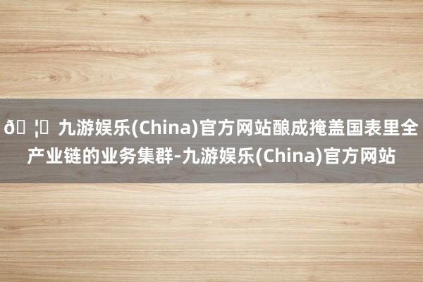 🦄九游娱乐(China)官方网站酿成掩盖国表里全产业链的业务集群-九游娱乐(China)官方网站