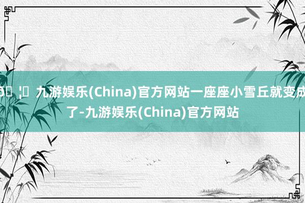 🦄九游娱乐(China)官方网站一座座小雪丘就变成了-九游娱乐(China)官方网站