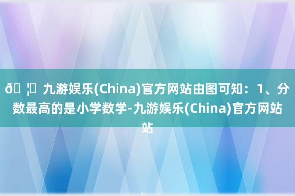 🦄九游娱乐(China)官方网站由图可知：1、分数最高的是小学数学-九游娱乐(China)官方网站