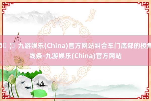 🦄九游娱乐(China)官方网站纠合车门底部的棱角线条-九游娱乐(China)官方网站