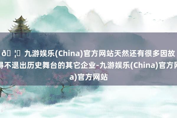 🦄九游娱乐(China)官方网站天然还有很多因故不得不退出历史舞台的其它企业-九游娱乐(China)官方网站